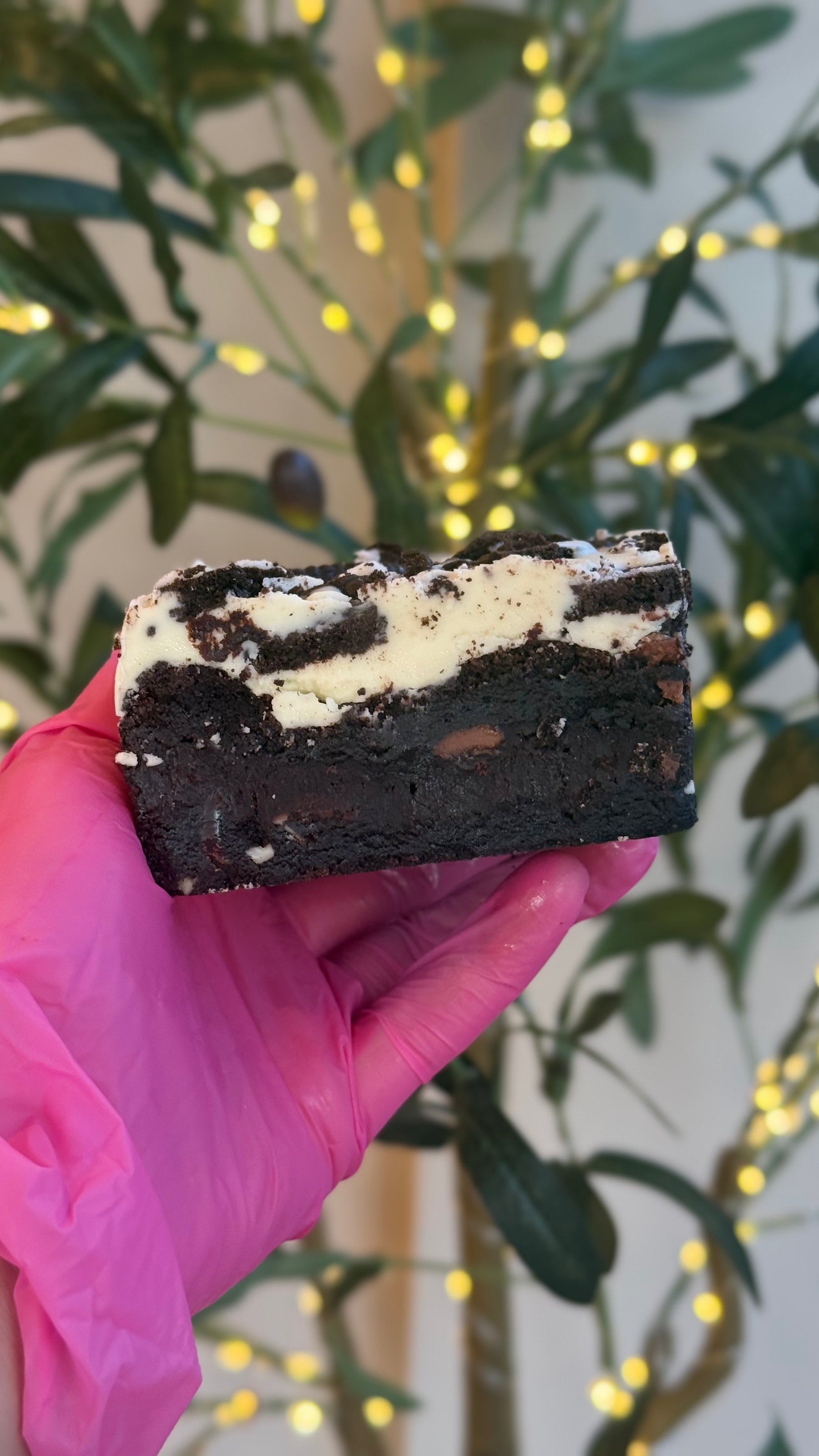 Additional view of cookies and cream brookie truffle from Bonnies Glamour Bakes